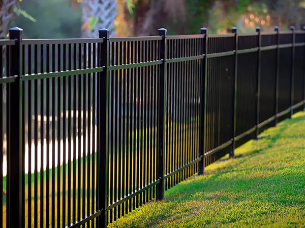 Black aluminum fence