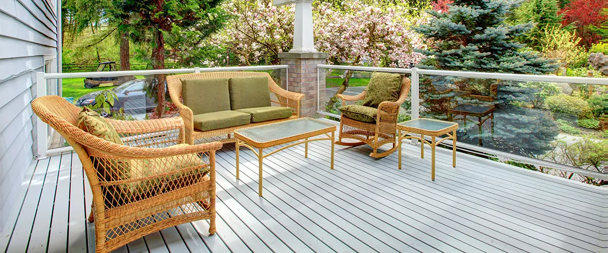 PVC decking with outdoor furniture in Mill Creek
