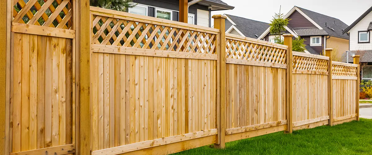 Cedar privacy wood fence