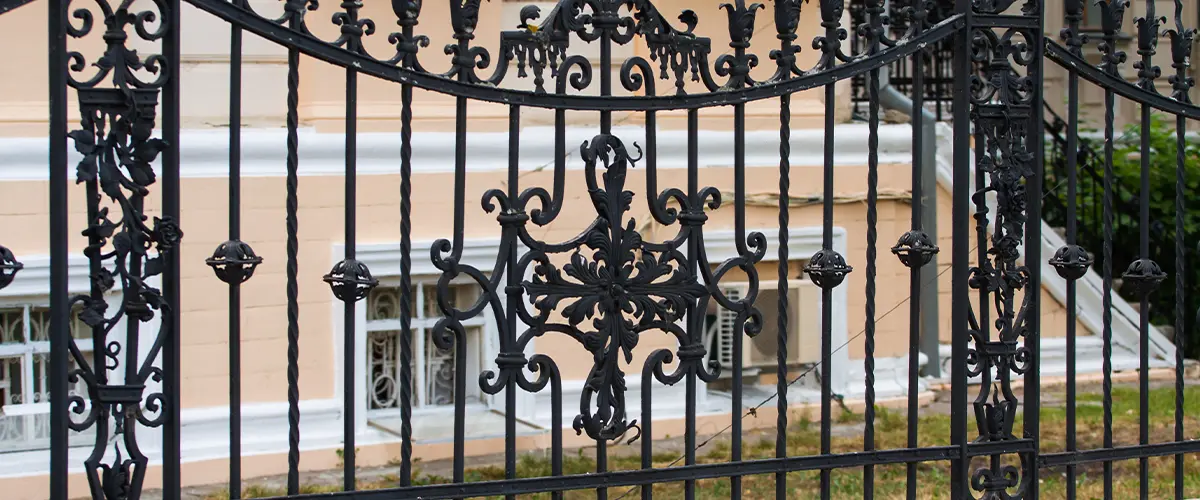 Wrought iron fence