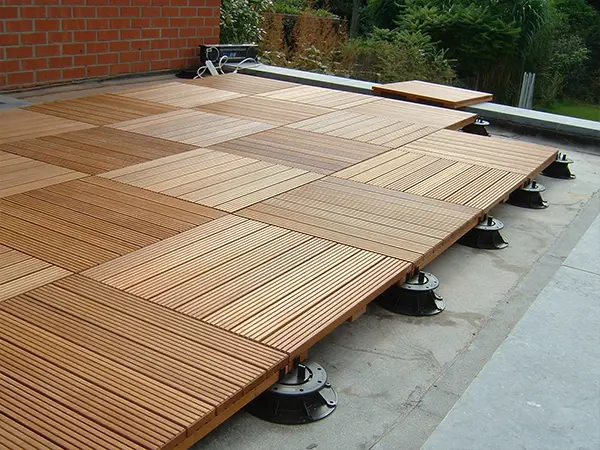 Deck tile frame