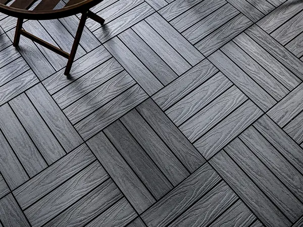 Slate gray deck tile
