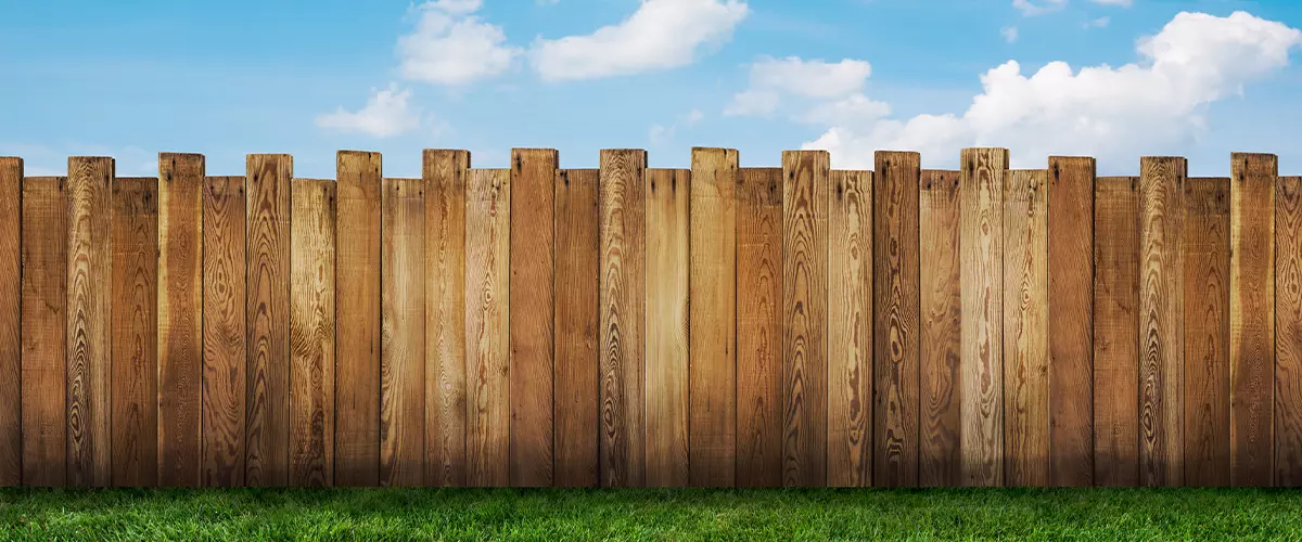 pressure treated wood fence