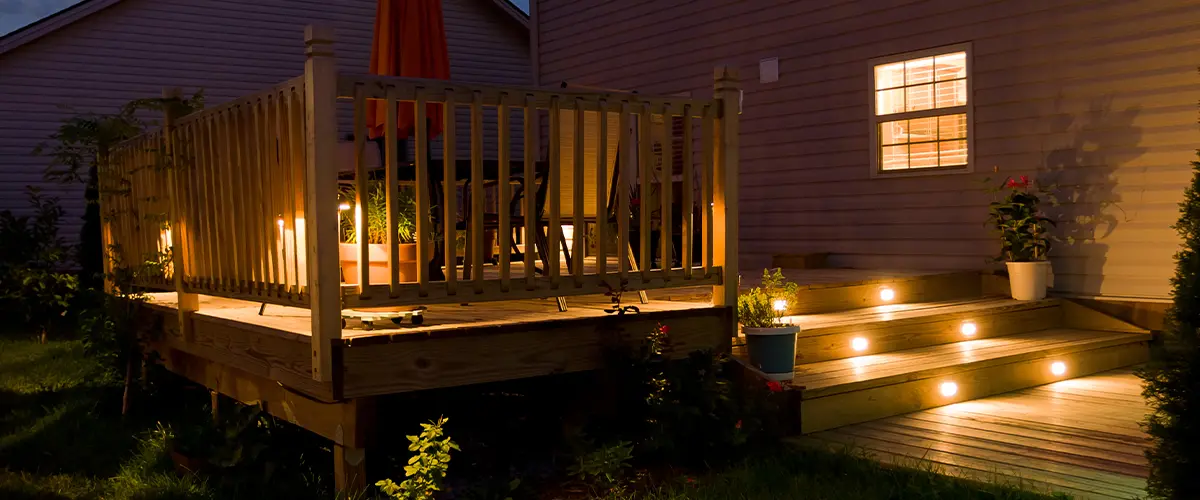 Deck With Lighting Installed In Snohomish