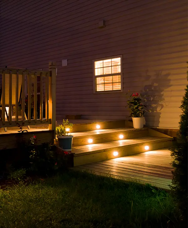 Deck With Lighting Installed In Snohomish