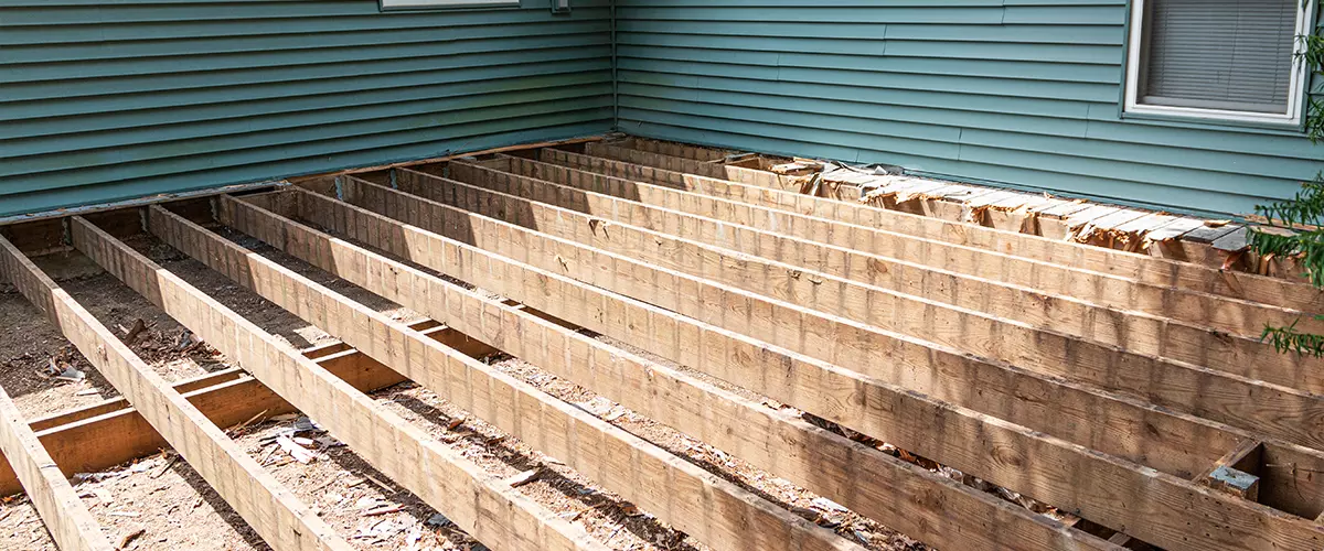 Construction of a new deck on back of house